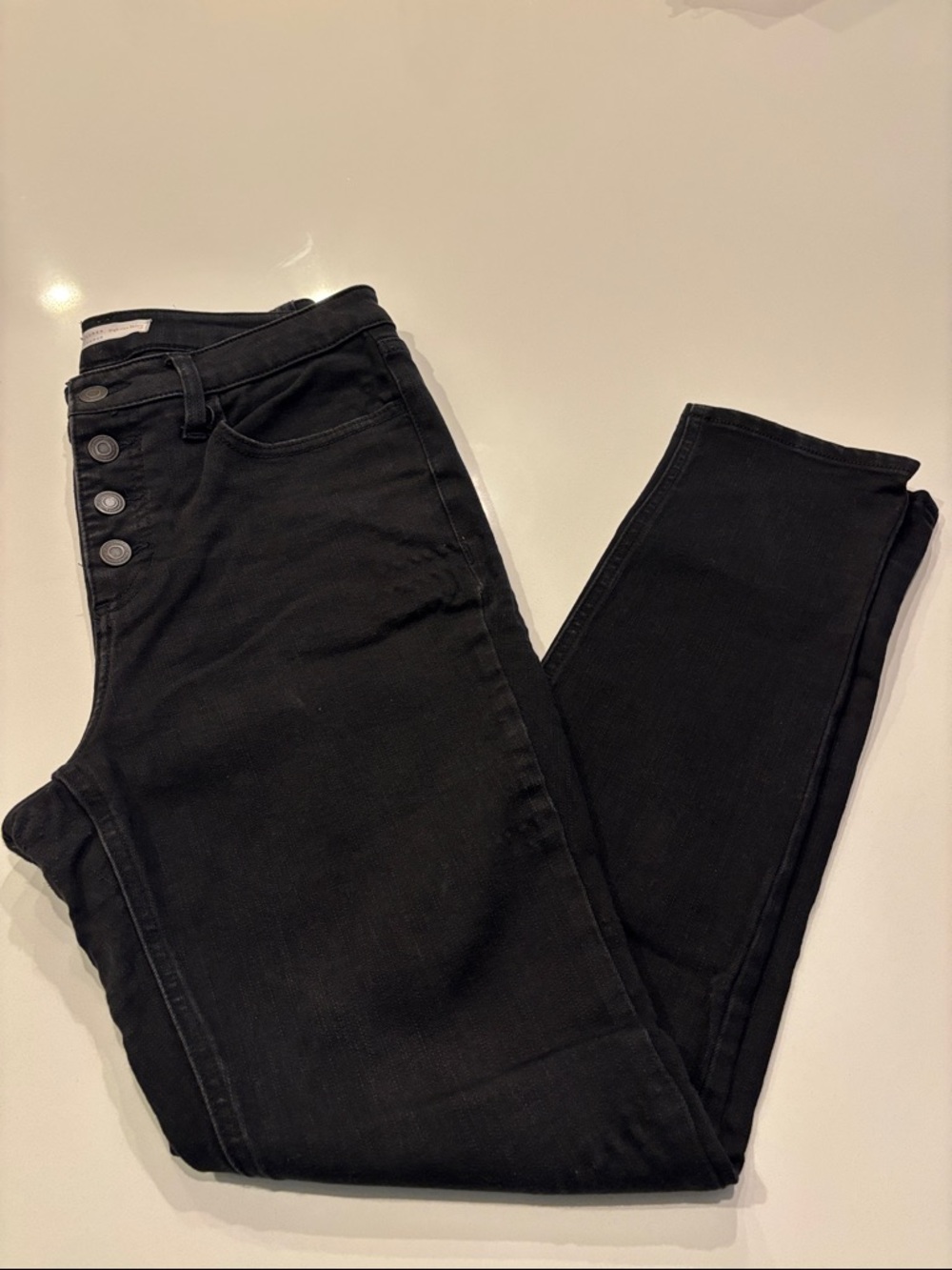 High-Rise Black Skinny Jeans
